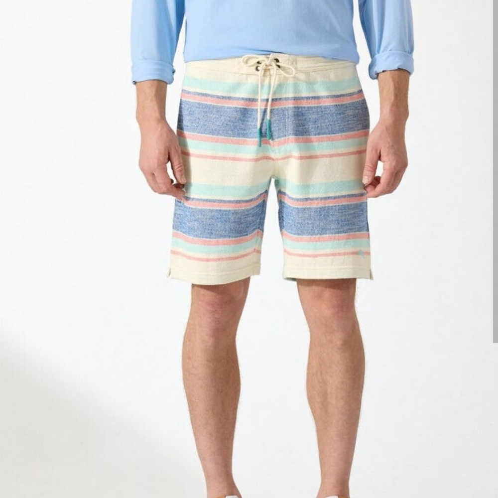 NWT Tommy Bahama Cabana Coast Stripe Short. Size L, XL